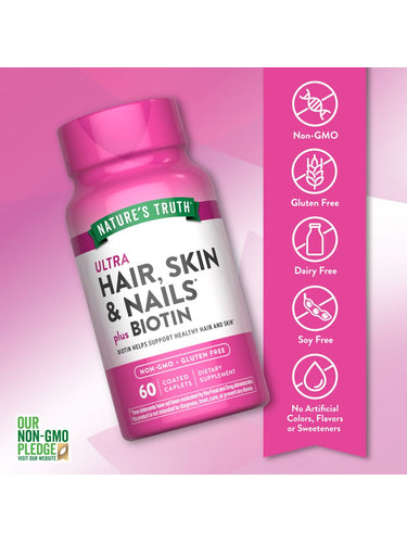 Vitamines Peau Cheveux et Ongles avec Biotine, Collagène