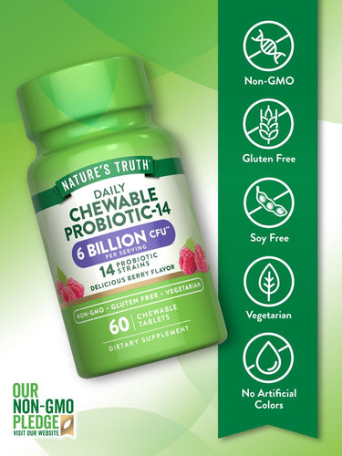 Probiotique 6 milliards UFC | Comprimés à Mâcher