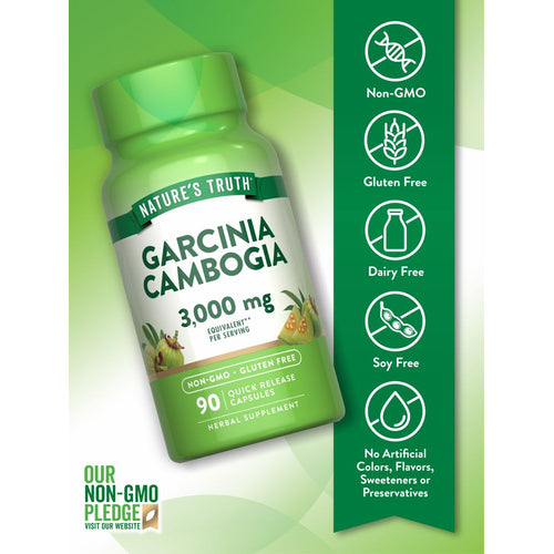 Hand holding Quick Release Capsules, with each serving equivalent to 3,000 mg, depicted on a bulk scale.