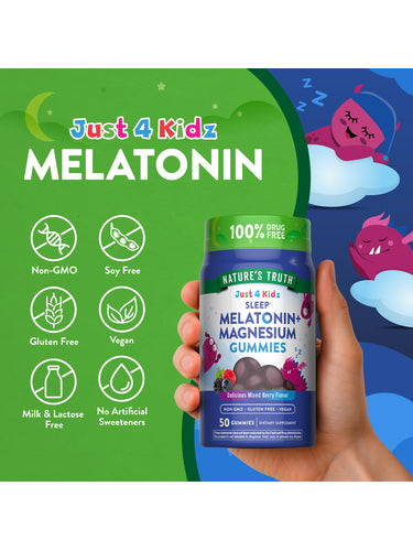 Kids Melatonin & Magnesium Gummies | Mixed Berry Flavor