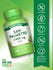 Saw Palmetto 2,400 mg equivalent capsules, 120 count, shown in a hand to indicate size and scale of the bottle.