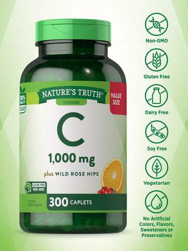 Vitamin C 1000 mg mit Hagebutten