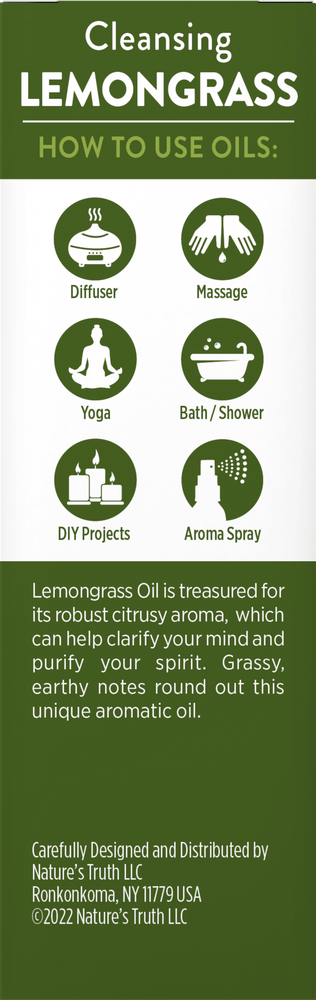 Lemongrass Essential Oil | Energizing, Clarifying