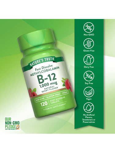 B12 Vitamin Sublingual Tablets | 1000 mcg
