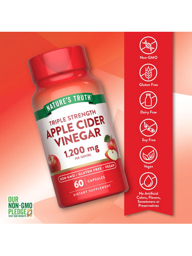 Vinagre de Sidra de Manzana 1200 mg | Vegano