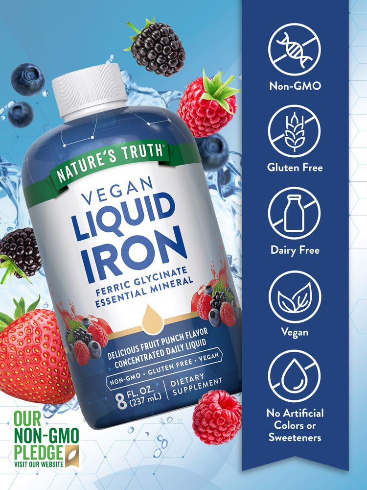 Vegan Iron Drops 18 mg (Delicious Fruit Punch)