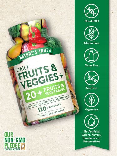Fruit and Veggies Supplement | 120 Vegetarian Capsules