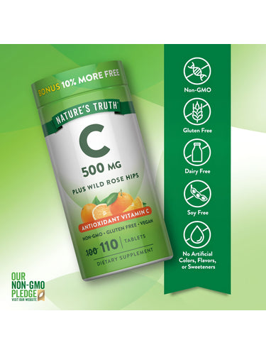 Vitamina C 500 mg con Rosa Canina