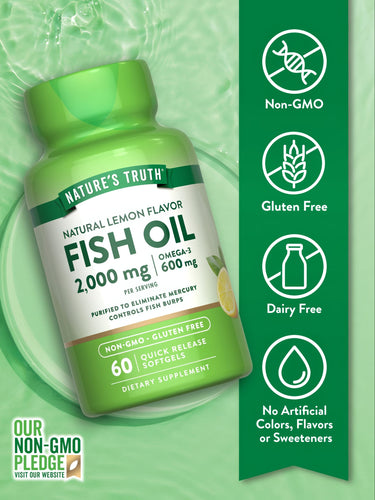Fish Oil Omega 3 2000 mg | Lemon Flavor