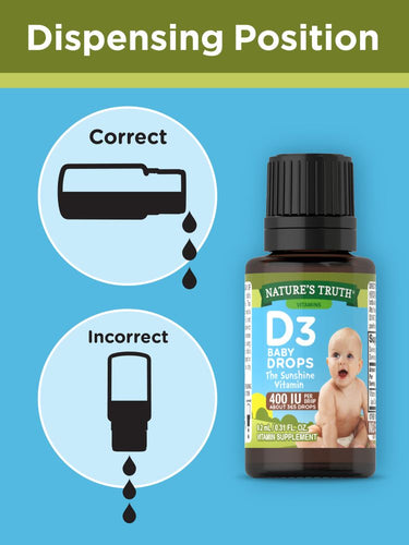 Vitamin D3 Baby Liquid Drops 400 IU (10 mcg)