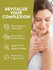 Woman applying Vitamin E-Cream. Graphic lists: Renews Moisture, Softens Skin; Unscented, Gentle; Day/Night; Paraben, Fragrance Free.