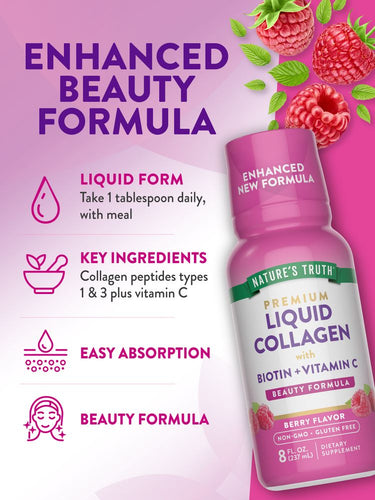 Collagen Peptides Liquid | Berry Flavor
