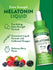 A hand holding a bottle of Melatonin Liquid 10 mg, 2 fl. oz. (59 mL).
