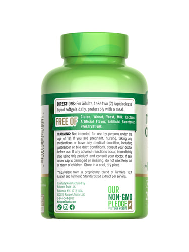 Turmeric Curcumin Complex Supplement | 1,600mg