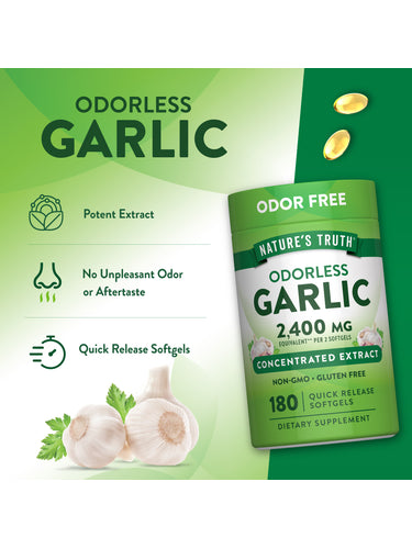 Odorless Garlic Softgels | 180 Count