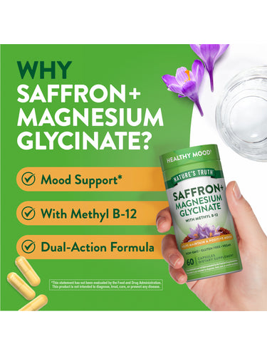 Saffron & Magnesium Glycinate | 60 Capsules