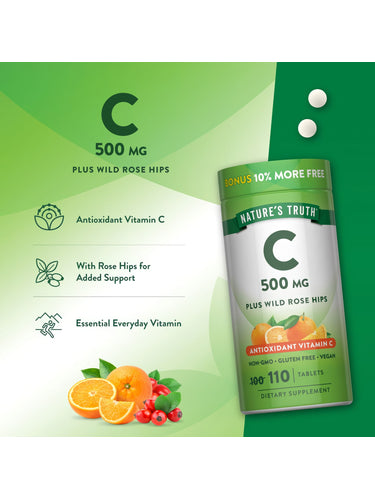 Vitamina C 500 mg con Rosa Canina