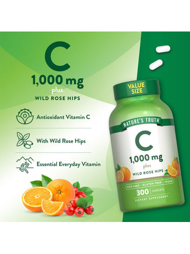 Vitamina C 1000 mg con Escaramujos