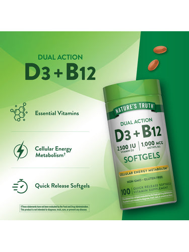 Vitamin D3 2,5000 IU & B12 1,000 MCG
