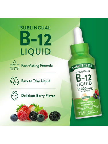 Vitamina B-12 Sublingual 10.000 mcg Líquido