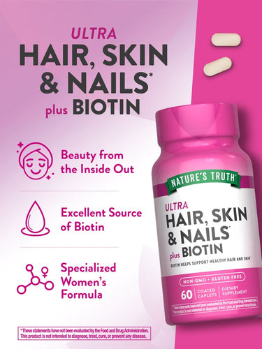 Hair Skin and Nails Vitamins with Biotin, Collagen
