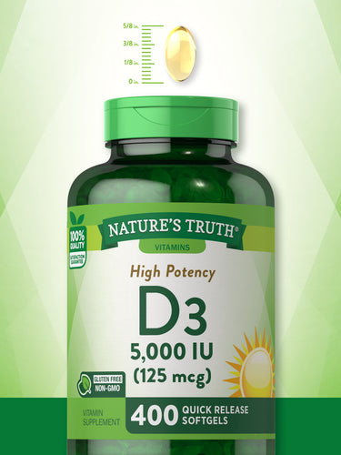 Vitamin D3 5000 IU Softgels | 400 Count
