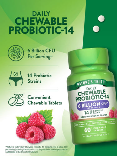 Probiotique 6 milliards UFC | Comprimés à Mâcher