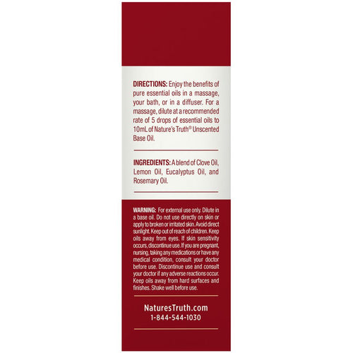 NT 4 Thrive Oil 15 mL label displaying directions, ingredients, and warnings in detail for consumer safety.