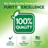 Infographic showing 100% quality, GMP certified company, FDA registered facility, packaged in the U.S.A.