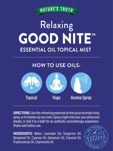 Spray di Nebulizzazione Olio Essenziale Buona Notte