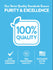 Infographic: Quality Standards Ensure PURITY & EXCELLENCE, 100% QUALITY, GMP CERTIFIED COMPANY, FDA REGISTERED FACILITY, PACKAGED IN THE U.S.A.