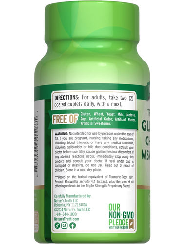 Glucosamine Chondroitin MSM & Turmeric Complex | Triple Strength