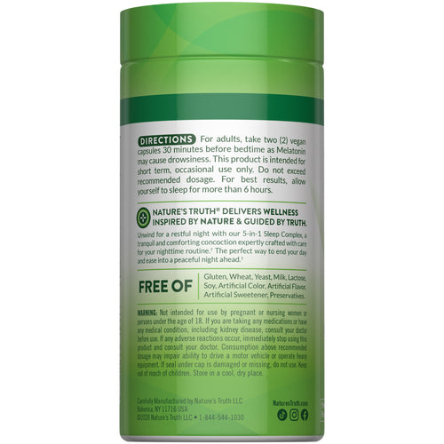 NT 5-in-1 Sleep Complex bottle containing 50 capsules for enhanced sleep support.