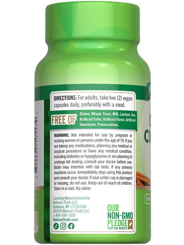 Canela do Ceilão 2500 mg com Biotina e Cromo
