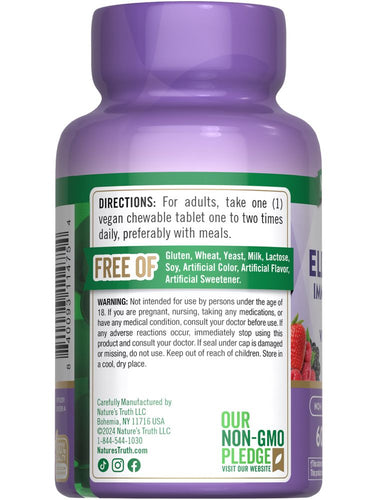 Elderberry Immune Complex with Vitamin C and Zinc | Chewables