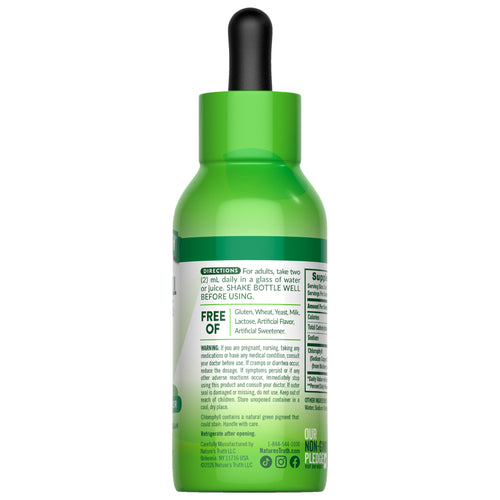 NT Chlorophyll 2 oz liquid bottle, a dietary supplement for wellness support.