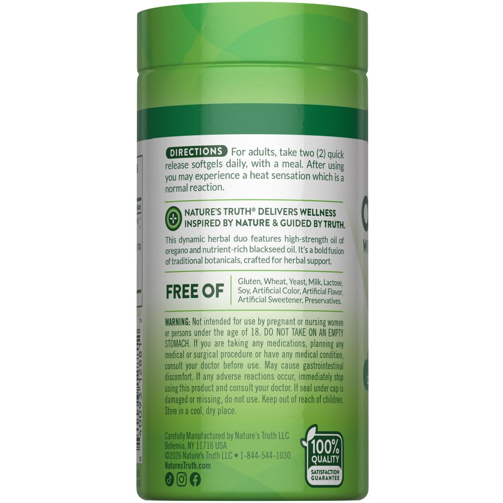 Oil of Oregano with Black Seed Oil 8000 mg