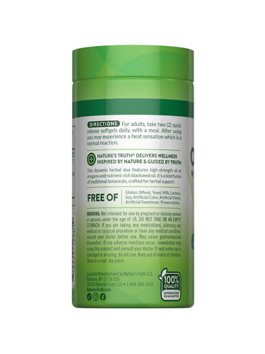 Oil of Oregano with Black Seed Oil | 90 Softgels
