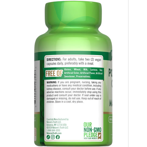 View 7 The back of a bottle containing 90 vegan capsules of NT Potassium & Magnesium Citrate.