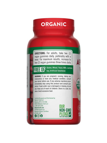 Organic Apple Cider Vinegar Gummies | 120 Count