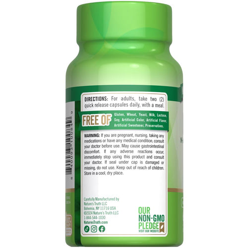 NT NAC N-Acetyl capsules in a hand, showing 60 quick release capsules for nutritional needs.
