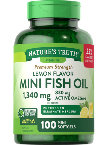 Mini Omega 3 Fish Oil 1340 mg | Lemon Flavor