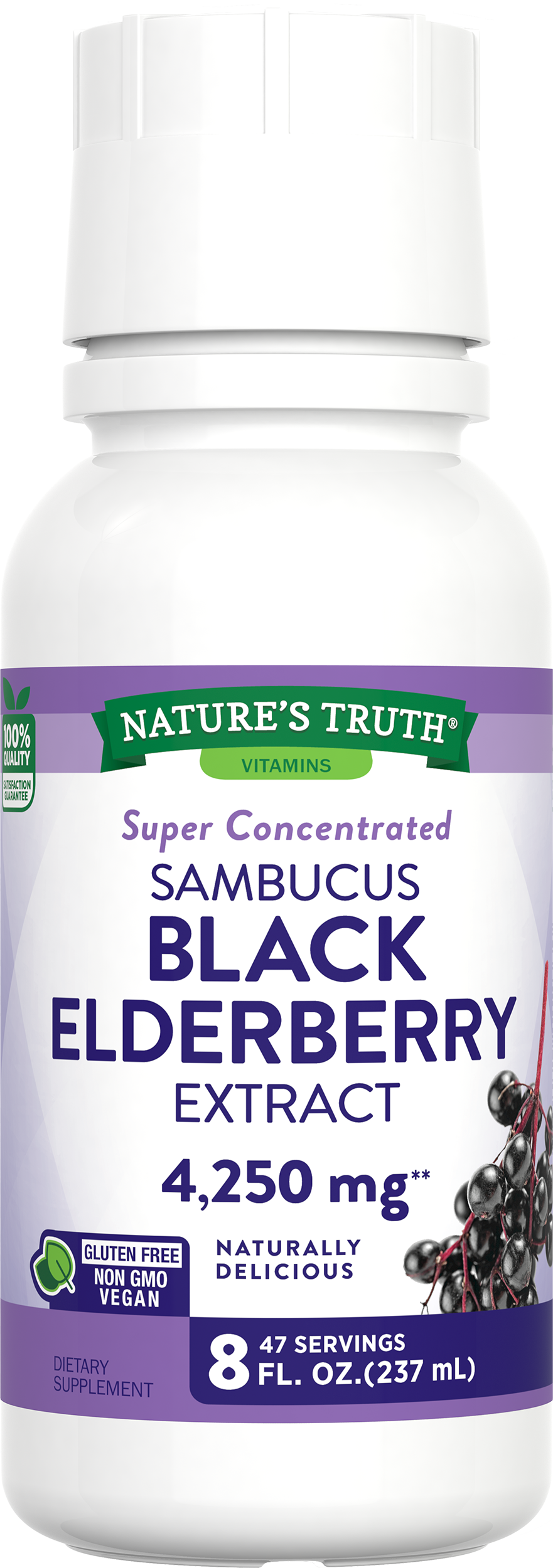 Sambucus Black Elderberry Liquid Extract 4250 mg