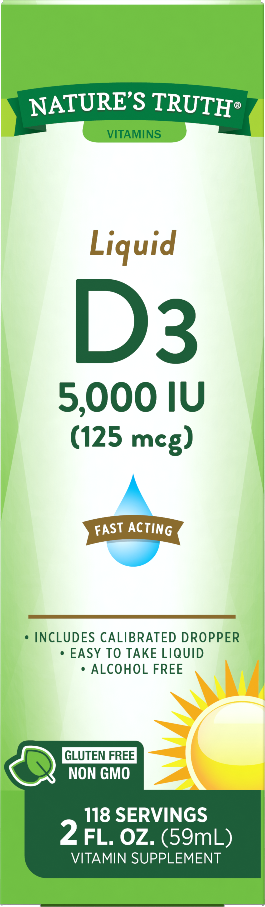 Vitamin D3 5000 IU (125 mcg) Liquid