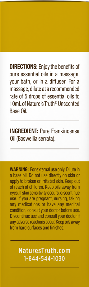Elemensis Naturals Pure Frankincense Essential oil for skin whitening, 15  ml, FS