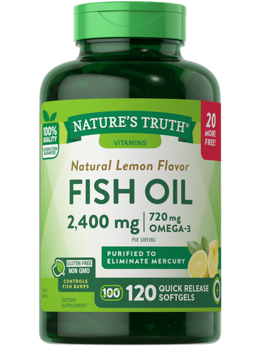 Fish Oil 2400 mg | Lemon Flavor