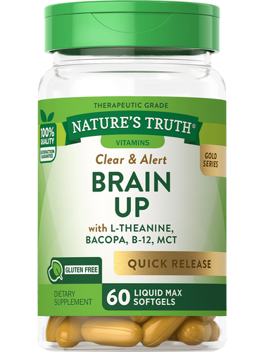 Brain Up with L-Theanine, Bacopa, B-12