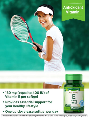 Vitamin E 400 IU (180 mg)