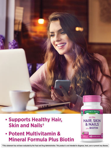 Hair Skin and Nails Vitamins with Biotin, Collagen